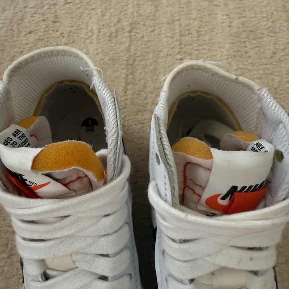 Nike White and Black High-Top Sneakers - Picture 6 of 8